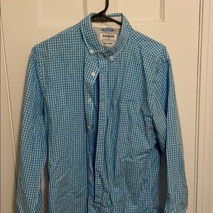 Express soft wash casual checkered button down